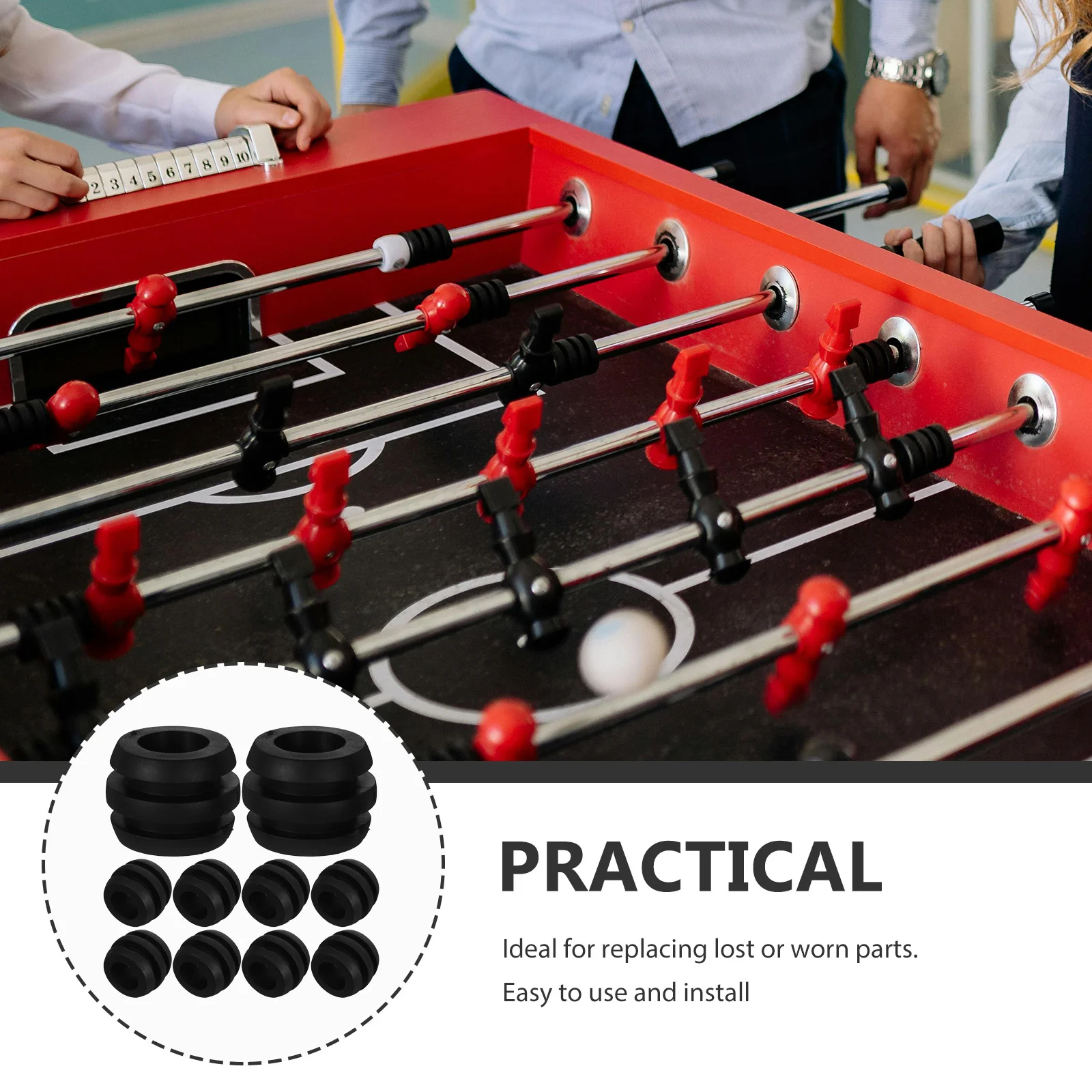 Tabletop Foosball Bushings Shafts Covers Part Accessories Games Replace Parts Plastic Bearing Rods