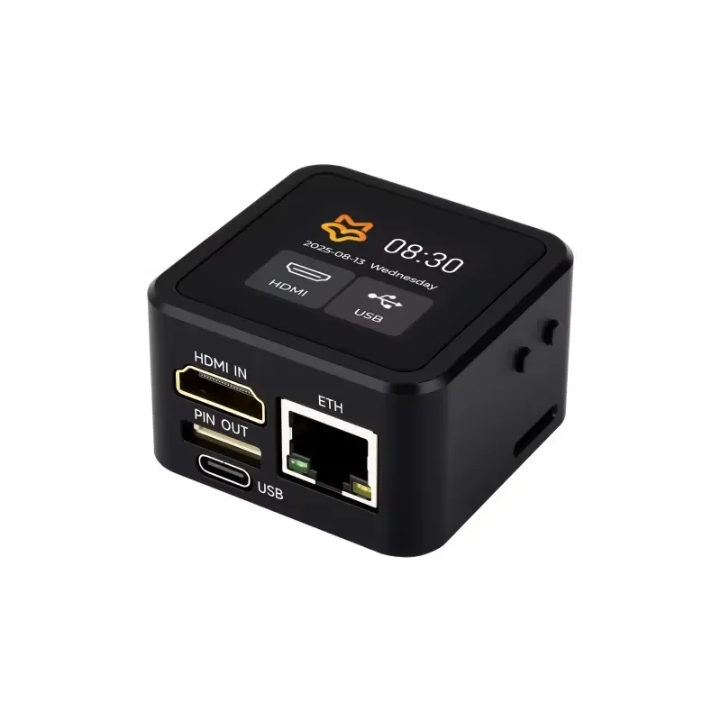 Lightweight IP KVM remote management tool with support for video input and HID signal output for device control