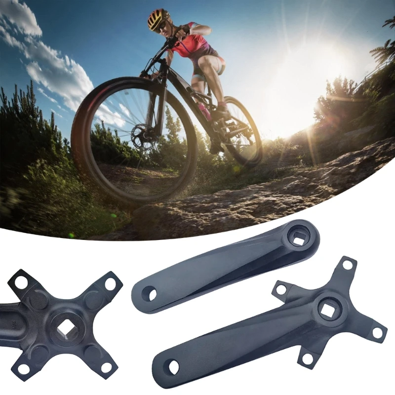 Bicycles Pedal Crank Set Replacements for Mountain Bike Road Bicycles Crank Arm Aluminium Alloy 152mm Bicycles Crankset