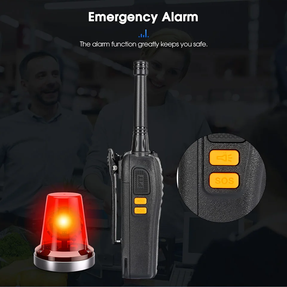 RETEVIS RB668 Walkie-Talkie 4 Stück FRS Zweiwege-Funkgerät mit Typ-C-Ladegerät Tragbare Lizenzfreie Funkgeräte für Hotel und Restaurant – Detail 9