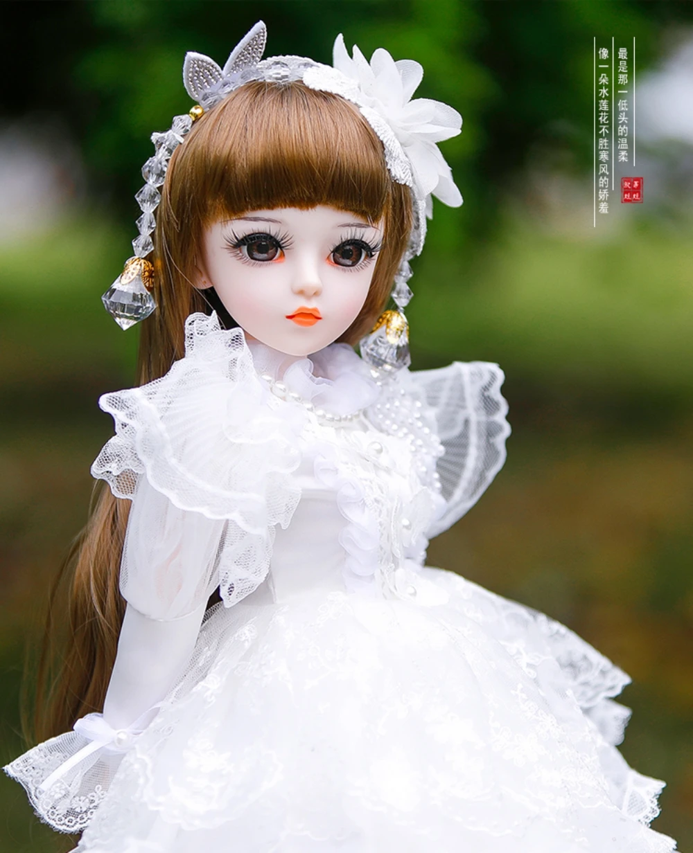 

Bjd doll 60cm gifts for girl Silver hair Doll With Clothes Change Eyes Doris Dolls Best Valentine's Day Gift bebe reborn