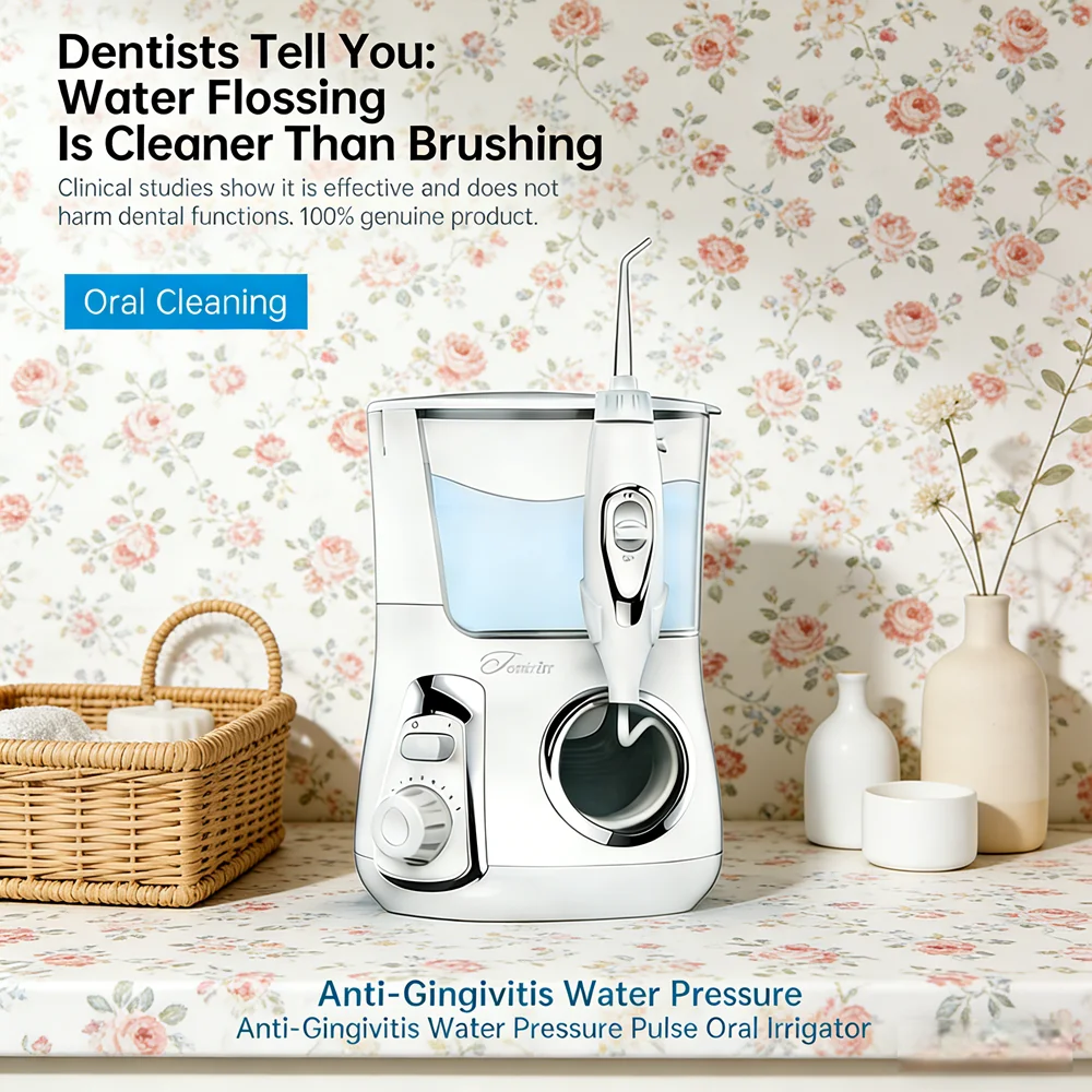 

Household Desktop Electric Dental Water Flosser 10 Modes 5 Nozzles 800ML Oral Cleaning System