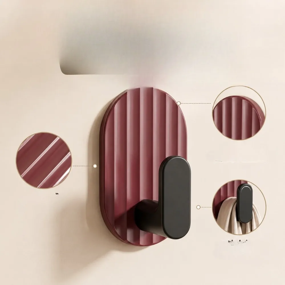 Hook wall-mounted non-punching home door adhesive hook bathroom bathroom non-marking wall hanging