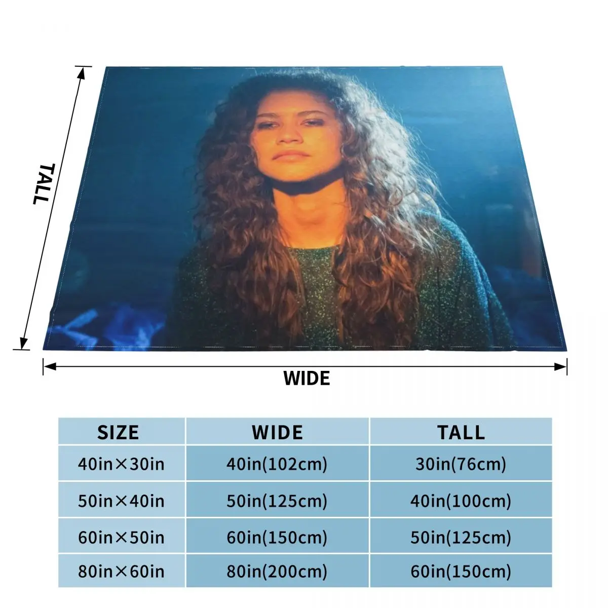 Rue Bennett Dazed Euphoria Scene Throw Blanket For Sofa Flannels Blanket