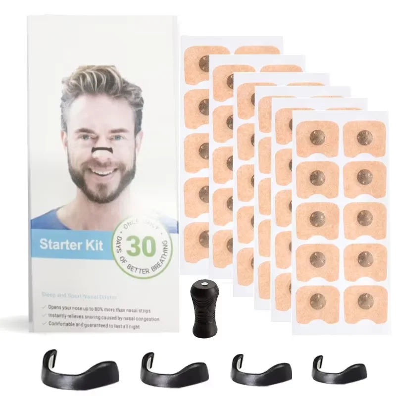 

30/60/90days Magnetic Nasal Breathing Dilators Starter Kit for Nose Improve Sleep Quality Snoring Anti Snoring Sleep Mouth Tape