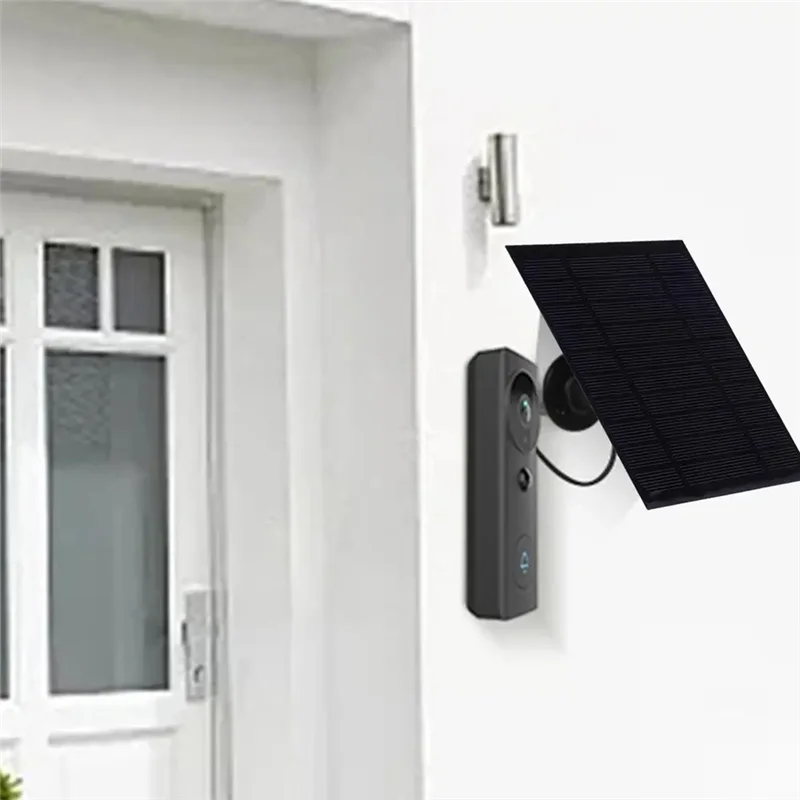 Promotion! 6W Solar Panel Waterproof Outdoor Hiking And Camping Portable Doorbells Security Cameras Lights Charging Panel Type-C