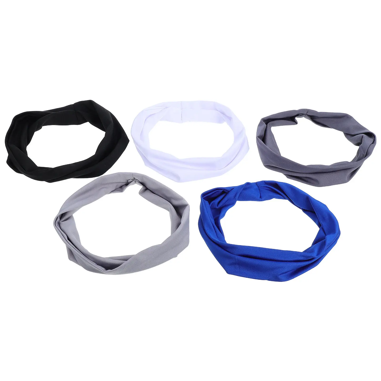 

Набор из 5 спортивных повязок на голову для детей: эластичные, влагоотводящие, для баскетбола, футбола, бега, фитнеса