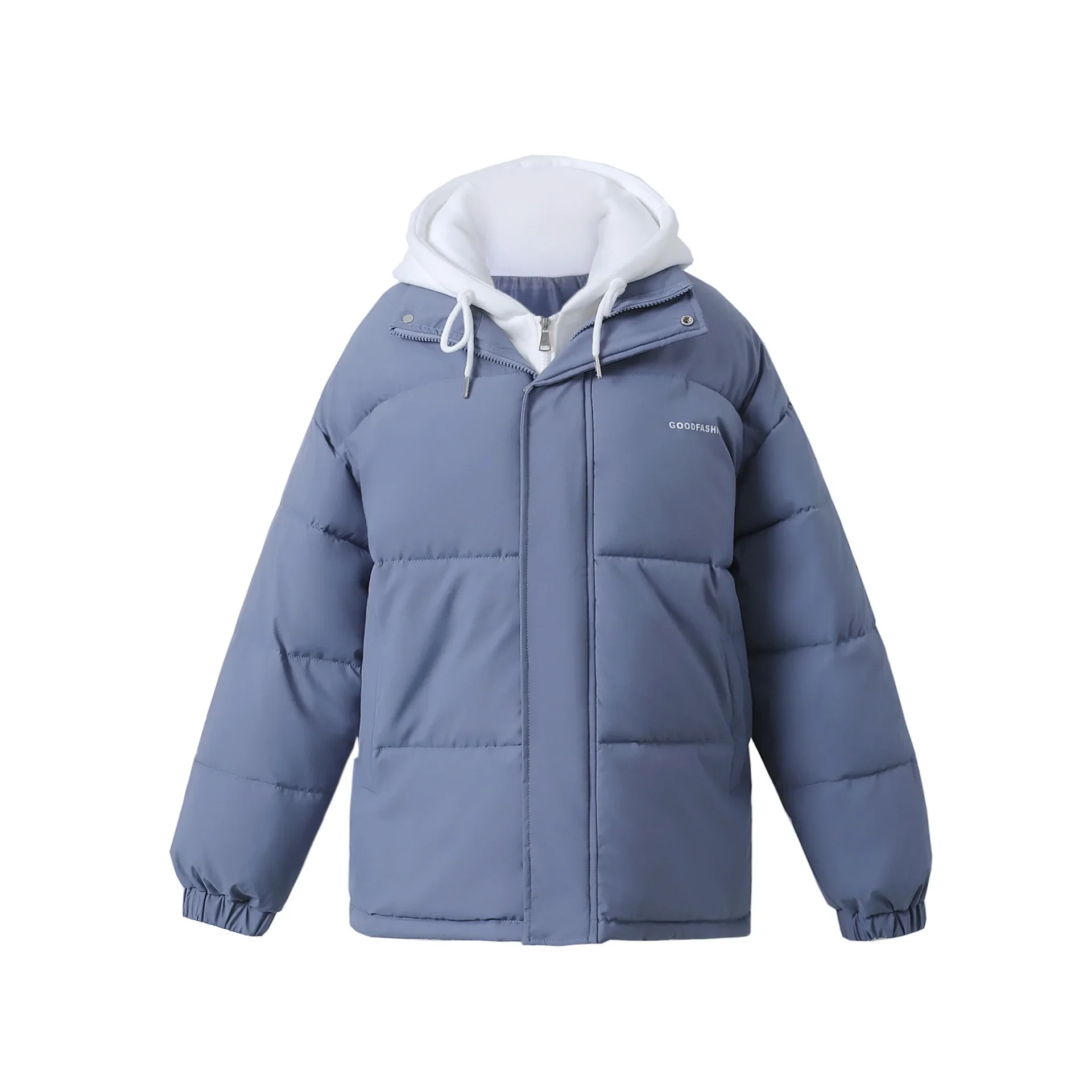 Winter Down Padded Jacket Female Korean Version Loose Hooded Fake Two-piece Padded Jacket Female Warm Thickened Padded Jacket