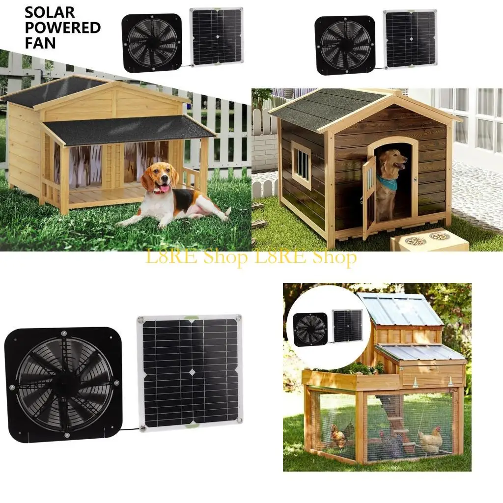 

L8RE Monocrystalline Solar Panel Greenhouses Вентиляция Pet House Dehast Fan