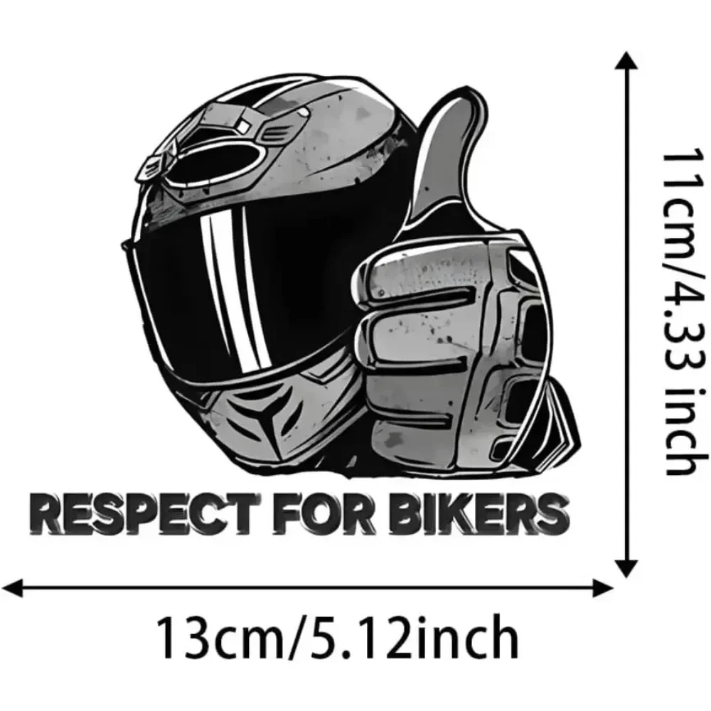 Respect Riders Vinyl Sticker, Waterproof Scratch Resistant Decal Black White Graphic for Vehicle Laptop Helmet