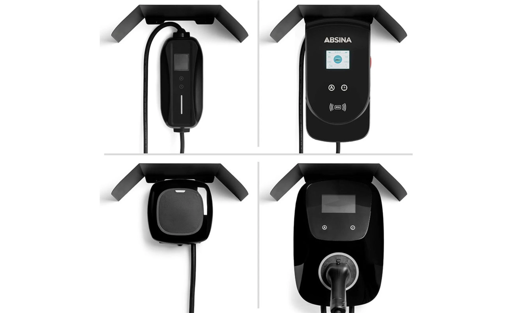 EV Charger Rain Cover Resistant EV Charger Cover Charging Station Canopy Rust-Proof Charging Unit Protective Roof All-Weather