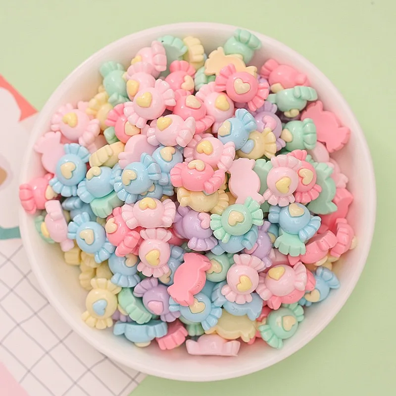 30pcs Mini Mixed Rainbow Cherry Bow Tie, Candy Series DIY Set Flat Back Stone Statue DIY Wedding Scrapbook Nail Art Accessories