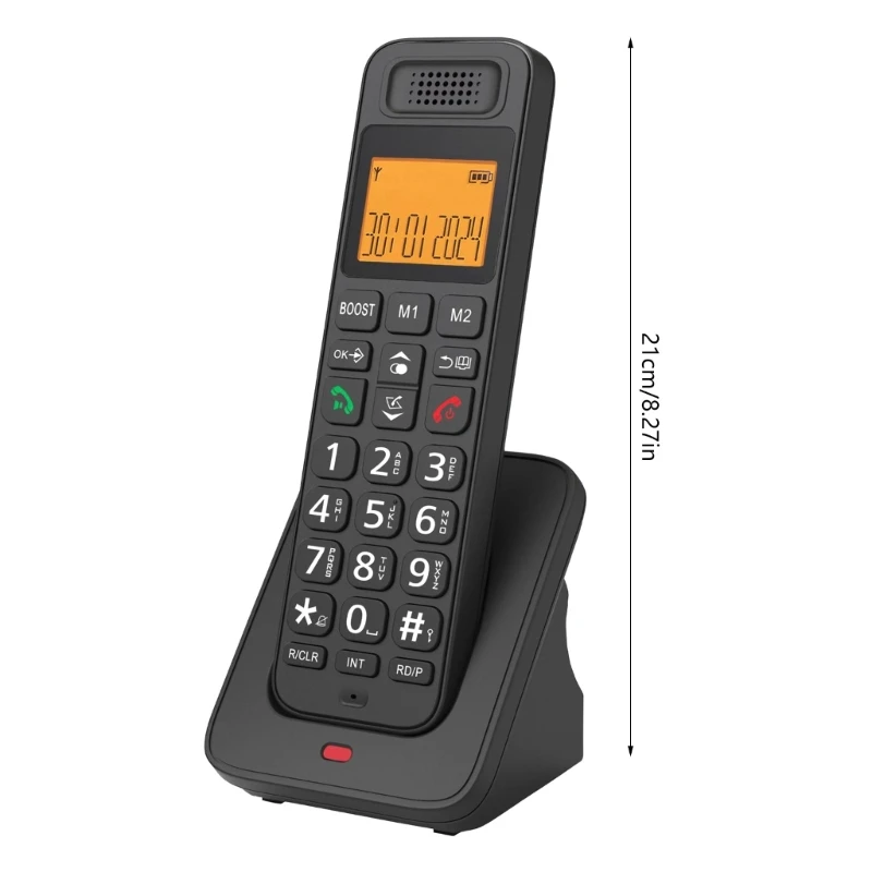 D1018 Handheld Wireless Phone Home Telephone with Clear Sound Quality and Low Radiation for Families