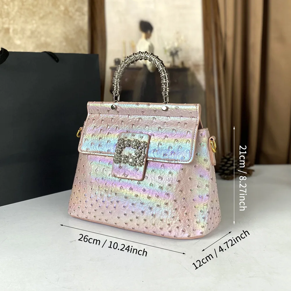 

Elegant Designer Textured Leather Crossbody Tote For Women Luxury Leather Large Capacity Diaper Bag For Commuter Minimalist Chic