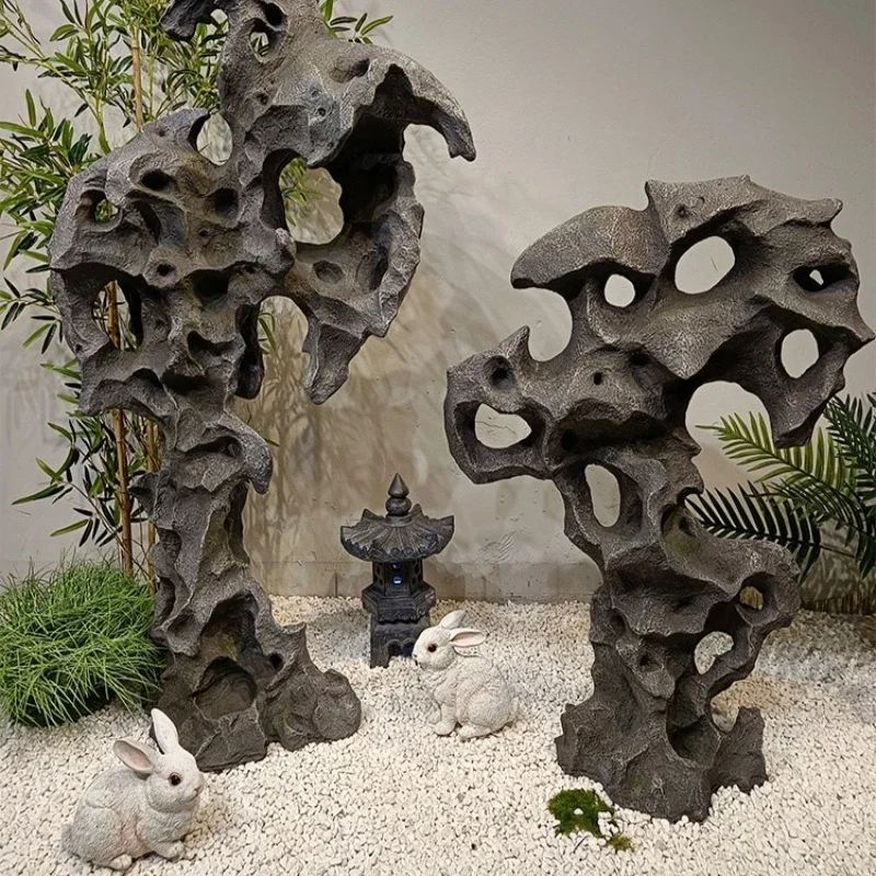 Taihu stone ornament landscape villa garden courtyard fake stone traditional Chinese style rockery stone dare to be a big stone