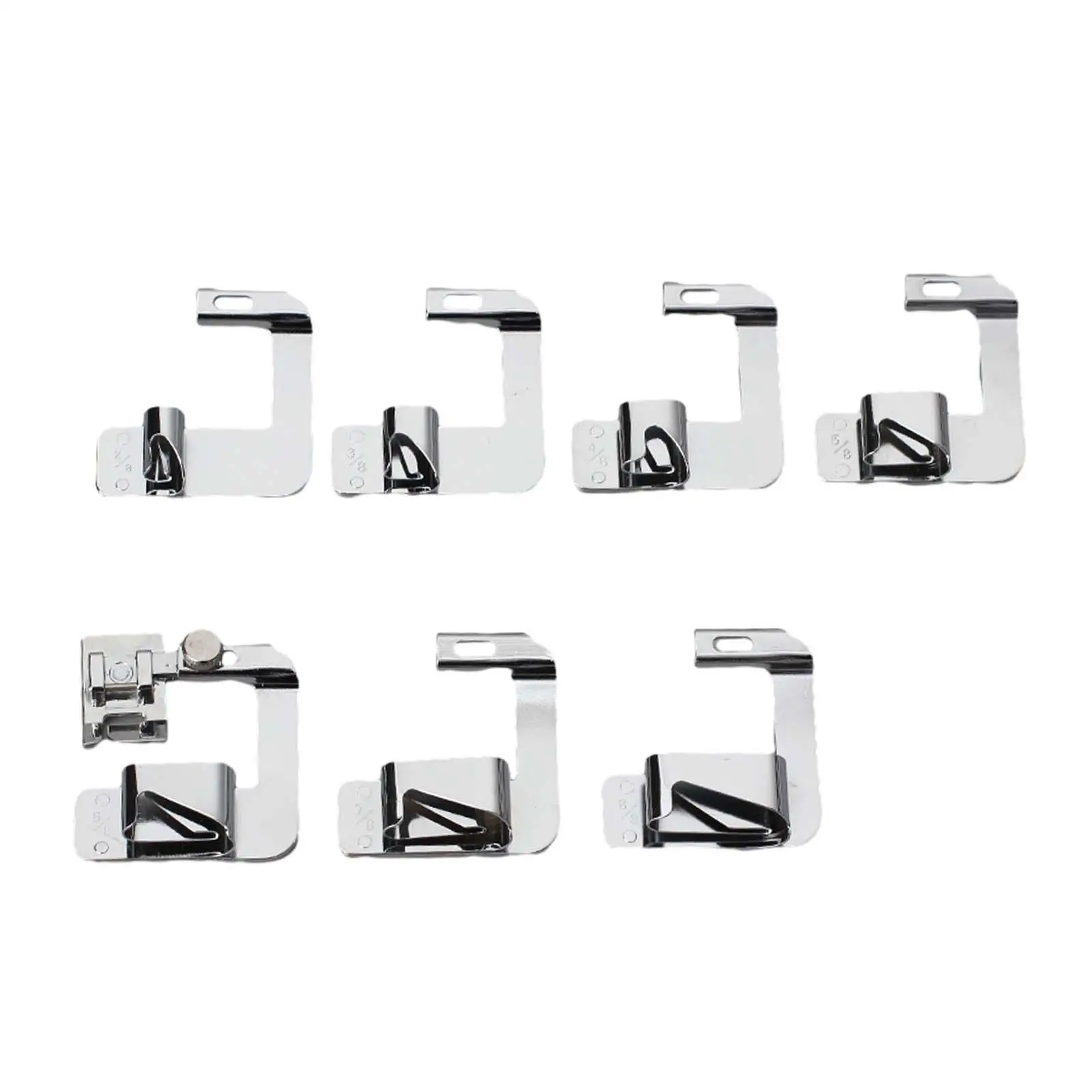 7Pcs Sewing Presser Foot Kit Rolled Hem Presser Foot, Cloth Strip Wrapping Presser Foot, Household Sewing Machine Accessories