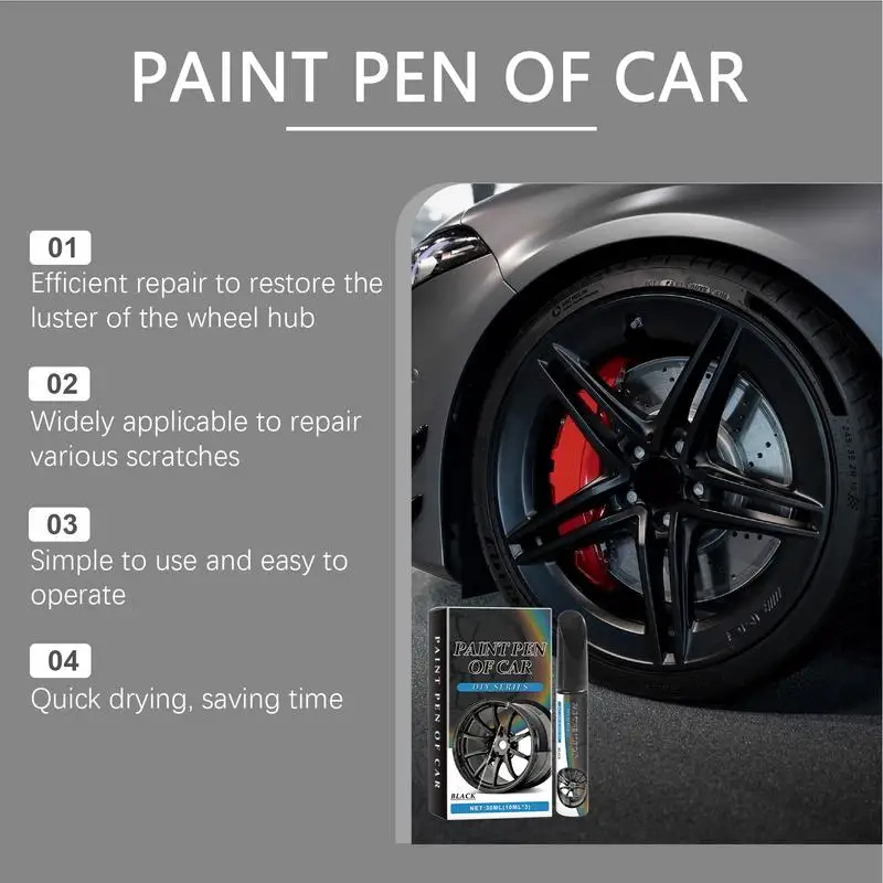 

Black Tire Scratch Remover Pen Black Wheel Hub Repair Pen 3X Rim Scratch Remover Pen Car Tire Scratch Repair Pen Wheel Repair