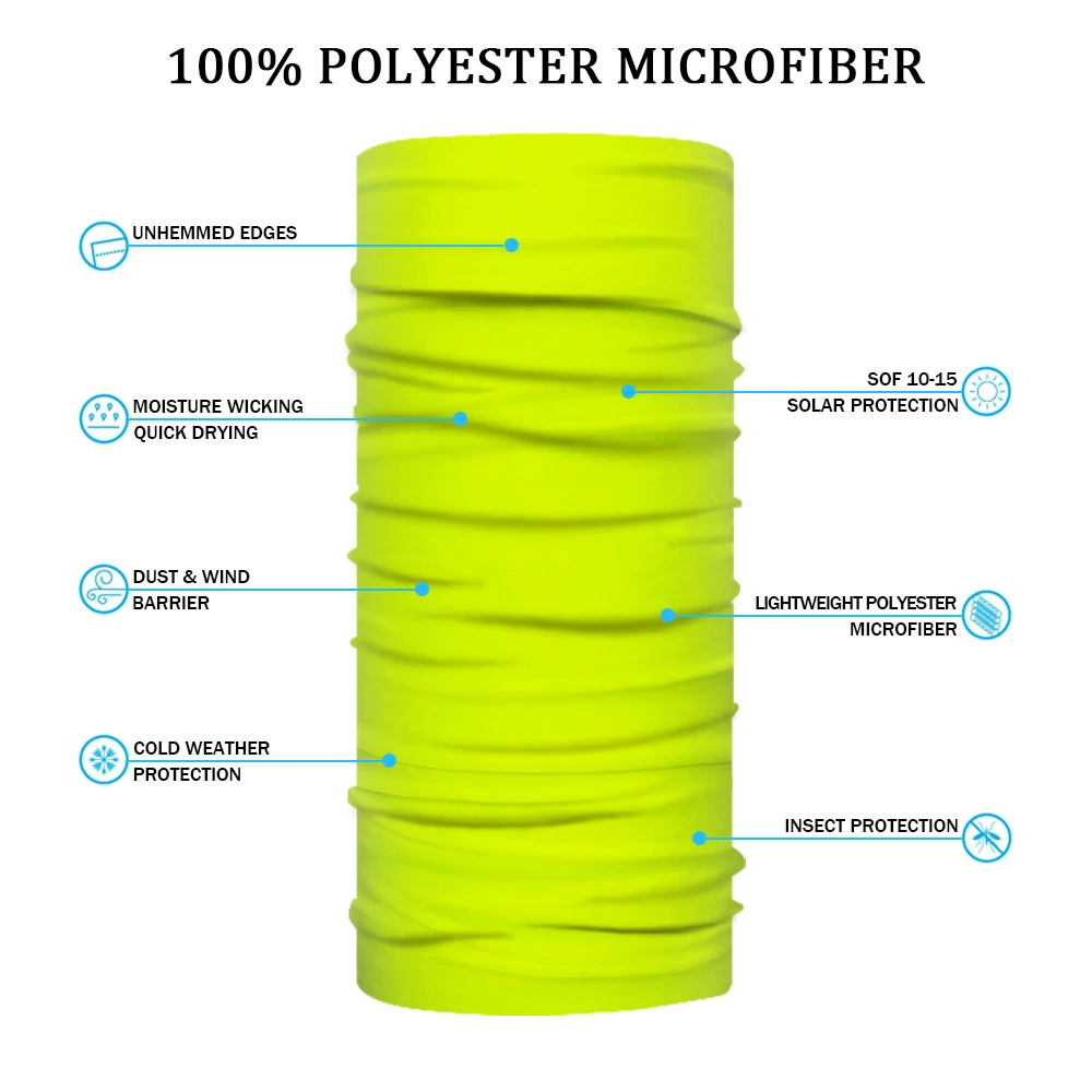 남성용 네온 단색 목 각반, 햇빛 차단 얼굴 마스크, 패션 야외 여성 반다나, 방진 방풍 얼굴 방패 스카프