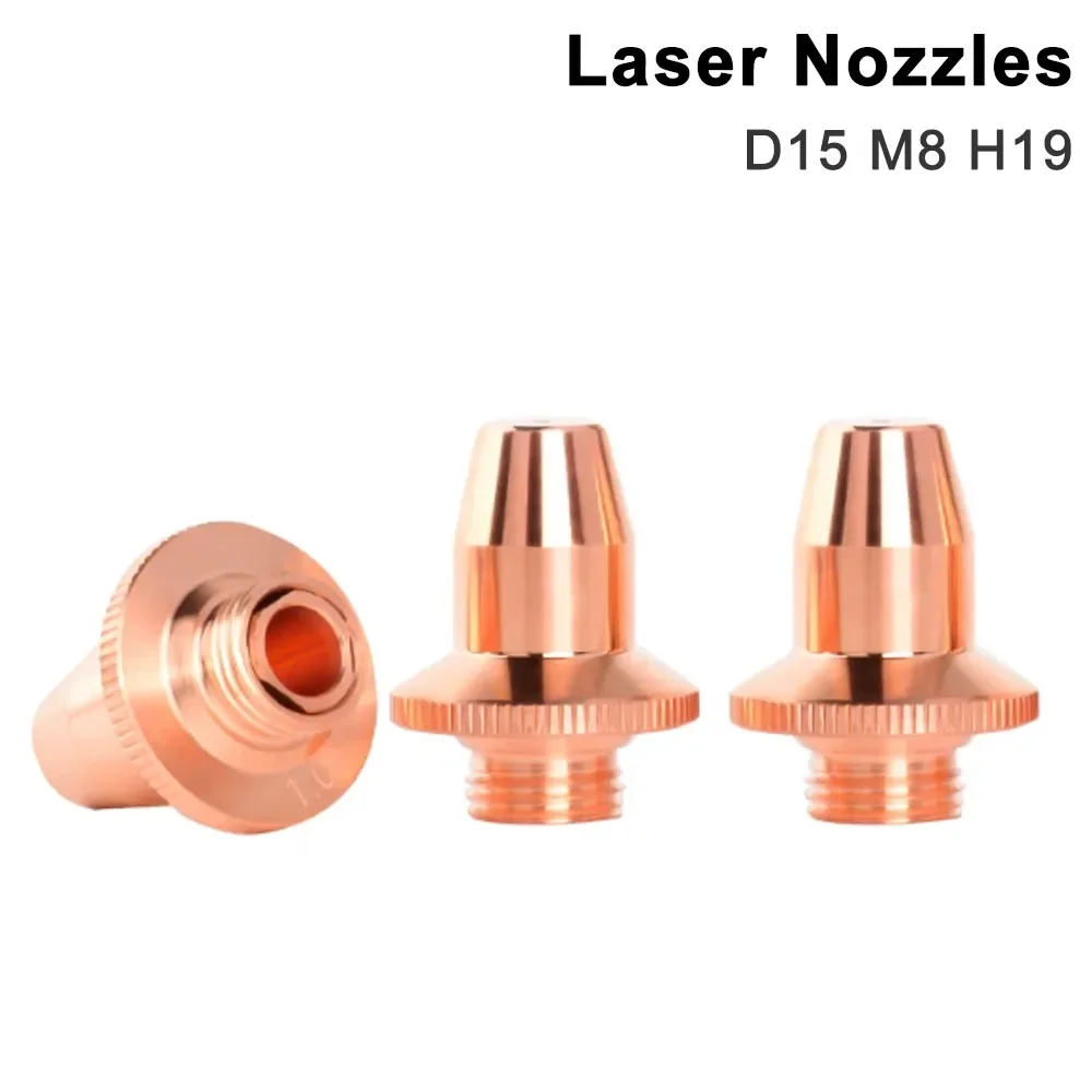 Pure Copper 3D Laser Nozzle D15 M8 H19 for OSPRI FSN08 LC Series High Speed Laser Cutting Machine