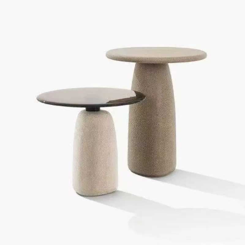 FRP imitation stone coffee table combination can be placed outdoors, small side table,