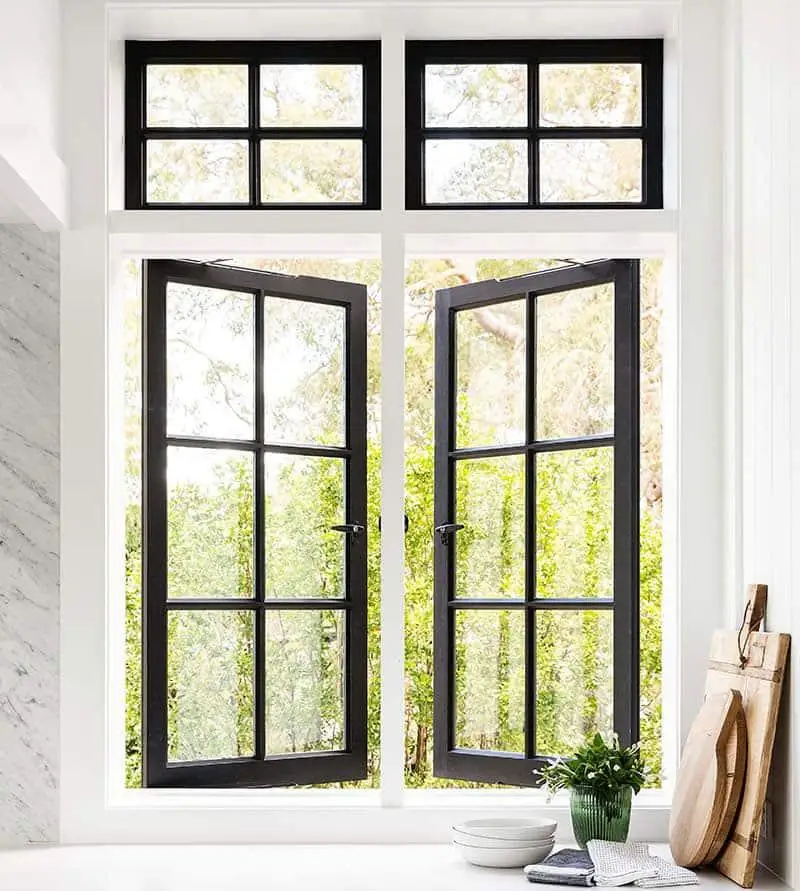 

Personalized Customization for Home Use Rainproof Double Pane Glass Window Manual Opening French Casement Windows with Lock