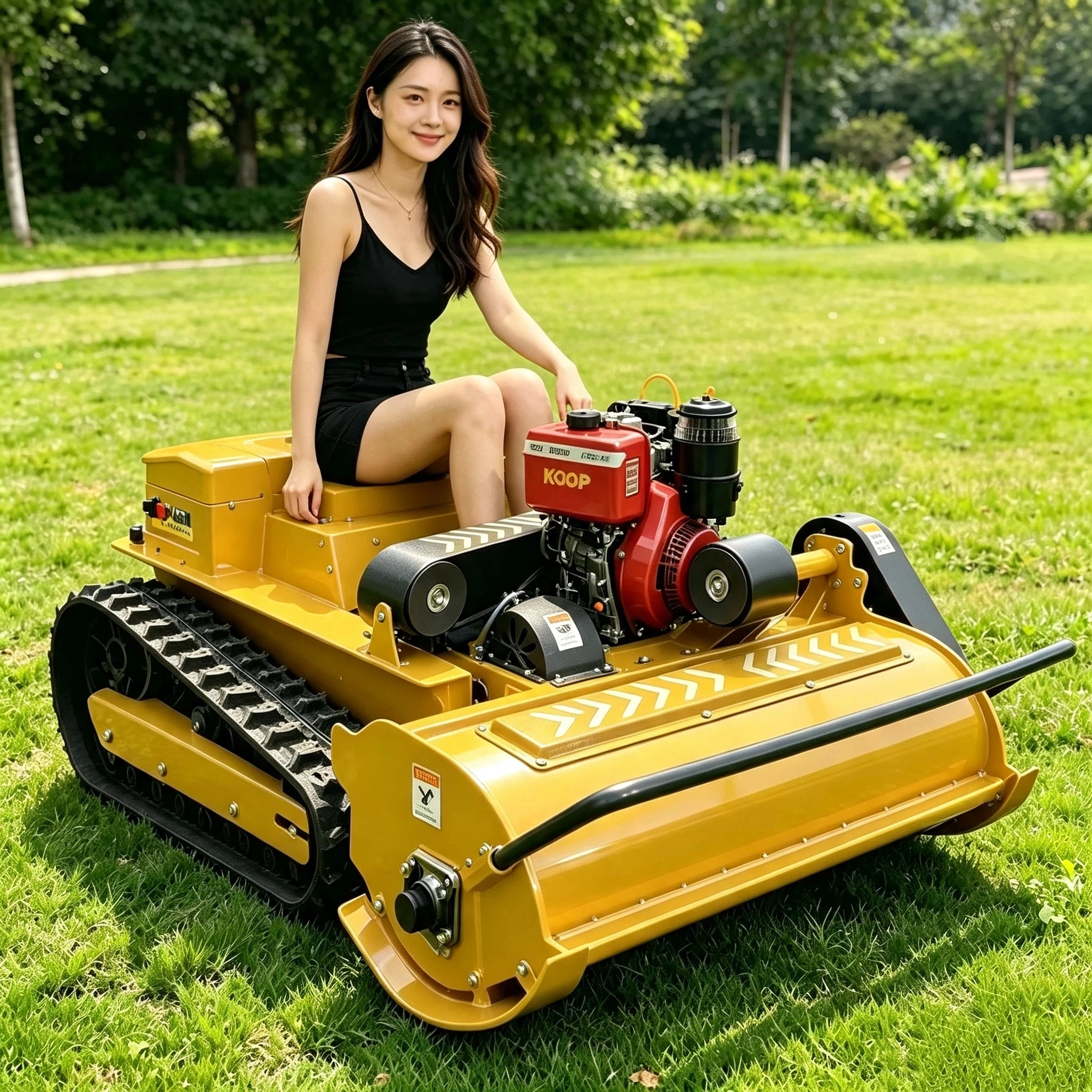Remote Control Petrol Lawn Mower with 550mm Cutting Width