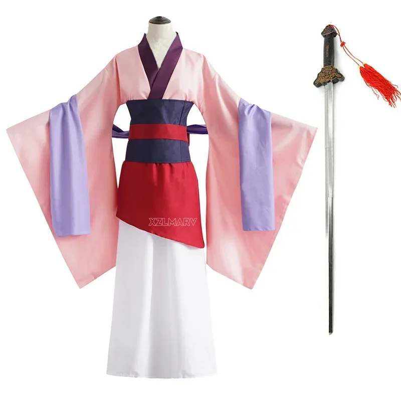 Bear House ユニセックス男性女性アニメ華ムーラン青赤プリンセスドレス大人のコスプレ衣装hallow2025 ppt01..