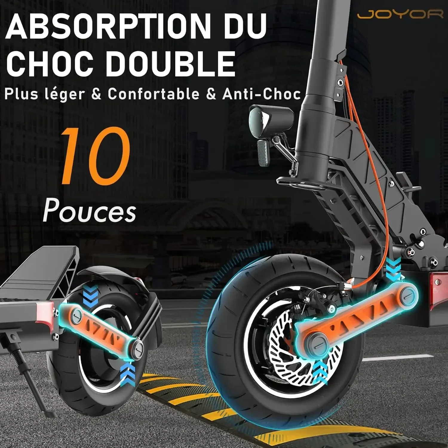 سكوتر E-Scooter 50 W 60 v18ah أقصى الأميال 75 forw سكوتر كهربائي للكبار مكابل هيدروليكية مزدوجة أمامية وخلفية #4