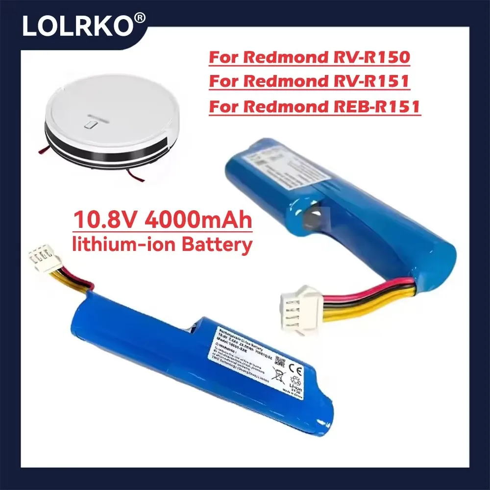 Nueva batería recargable de 4000mAh para Redmond RV-R150 Redmond RV-R151 para Vileda VR 102,Vileda VR201 Petpro Robot aspirador