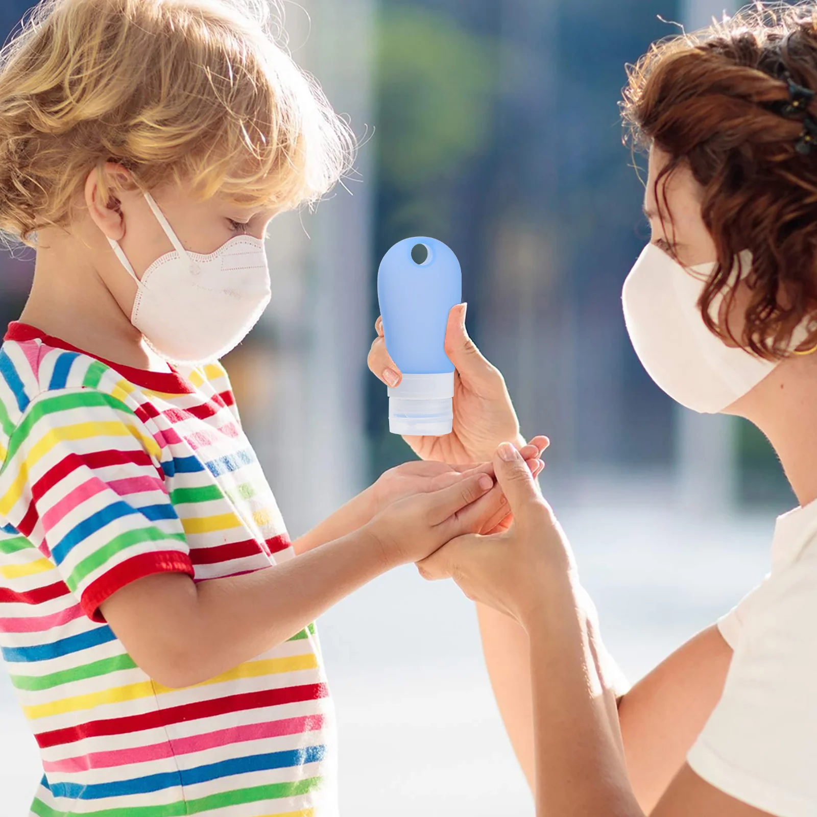 4Pcs Silicone Travel Bottle Set Empty Containers for Shampoo Lotion Liquid Soap Portable Dispense Bottles for Camping