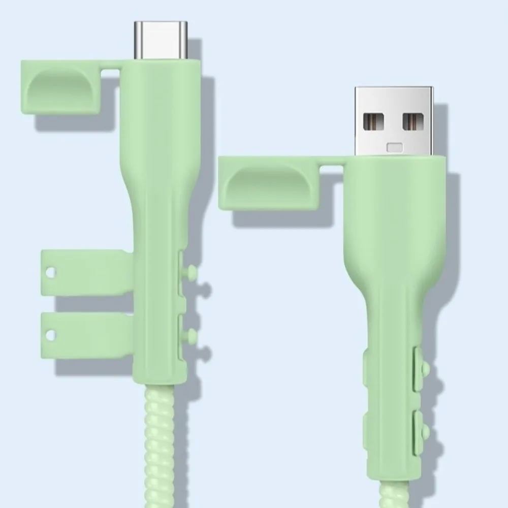 20pcs Silicone USB-C Cable Protectors Anti-Break Design Flexible Data Cable Guards Easy Install Charging Cable Cover Ofiice Use