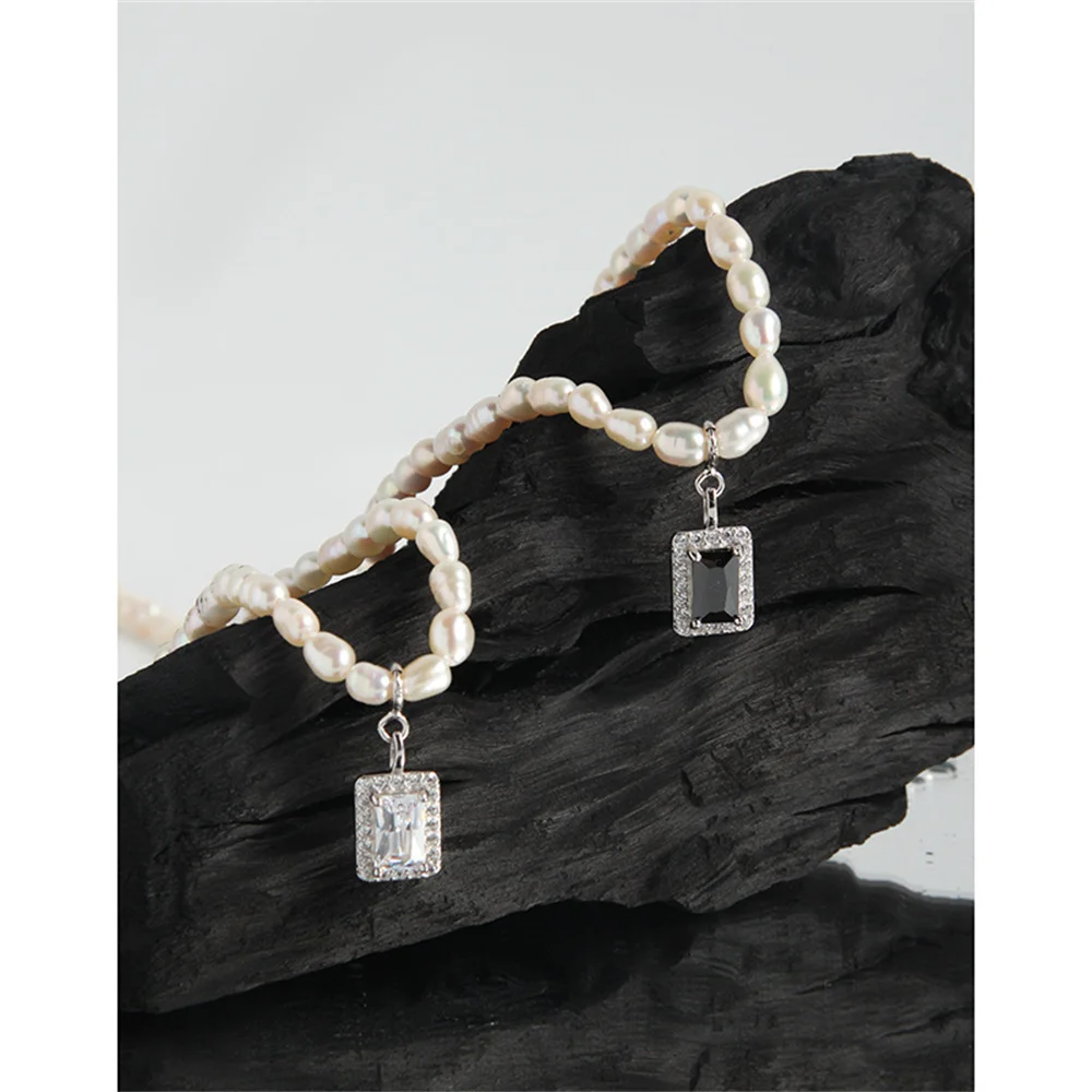 

Корейский воротник INS 925 — уникальный дизайн, простой женский кулон с драгоценным камнем из пресноводного жемчуга