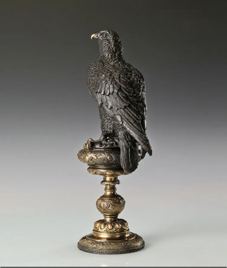 39CM Large--TOP business ART Success Auspicious Mascot Arabia Eagle Falcon hawk statue-HOME office company efficacious Mascot view 2