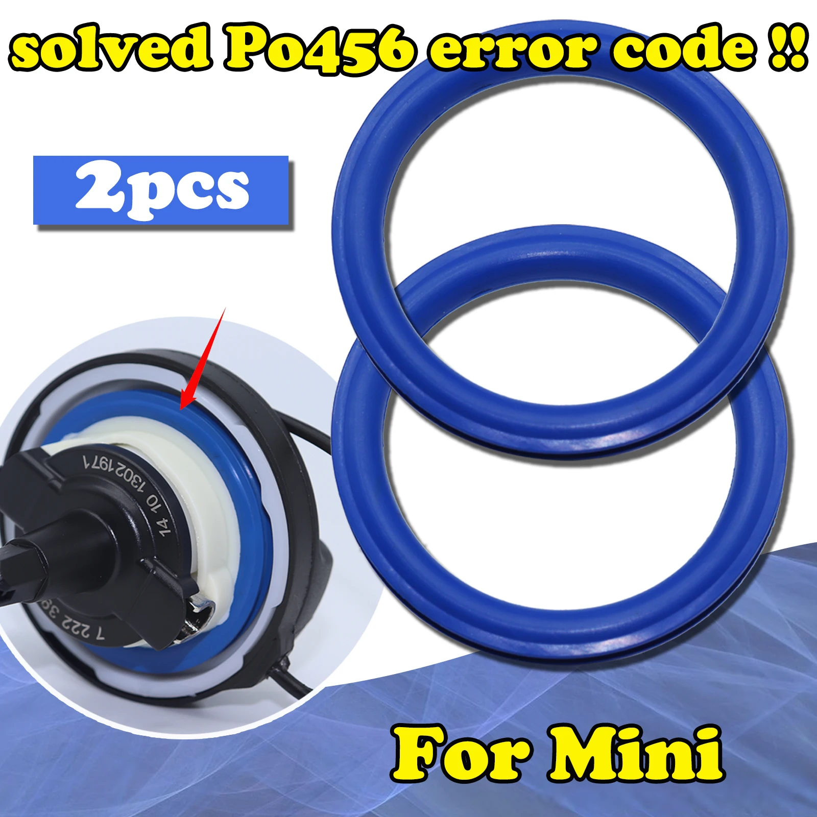 2pcs Gas Cap Fuel Seal For Mini Cooper R50 R52 R53 R55 R56 R57 R58 Tank Neck Rubber Gasket Washer V Shape O-Ring 16117193384