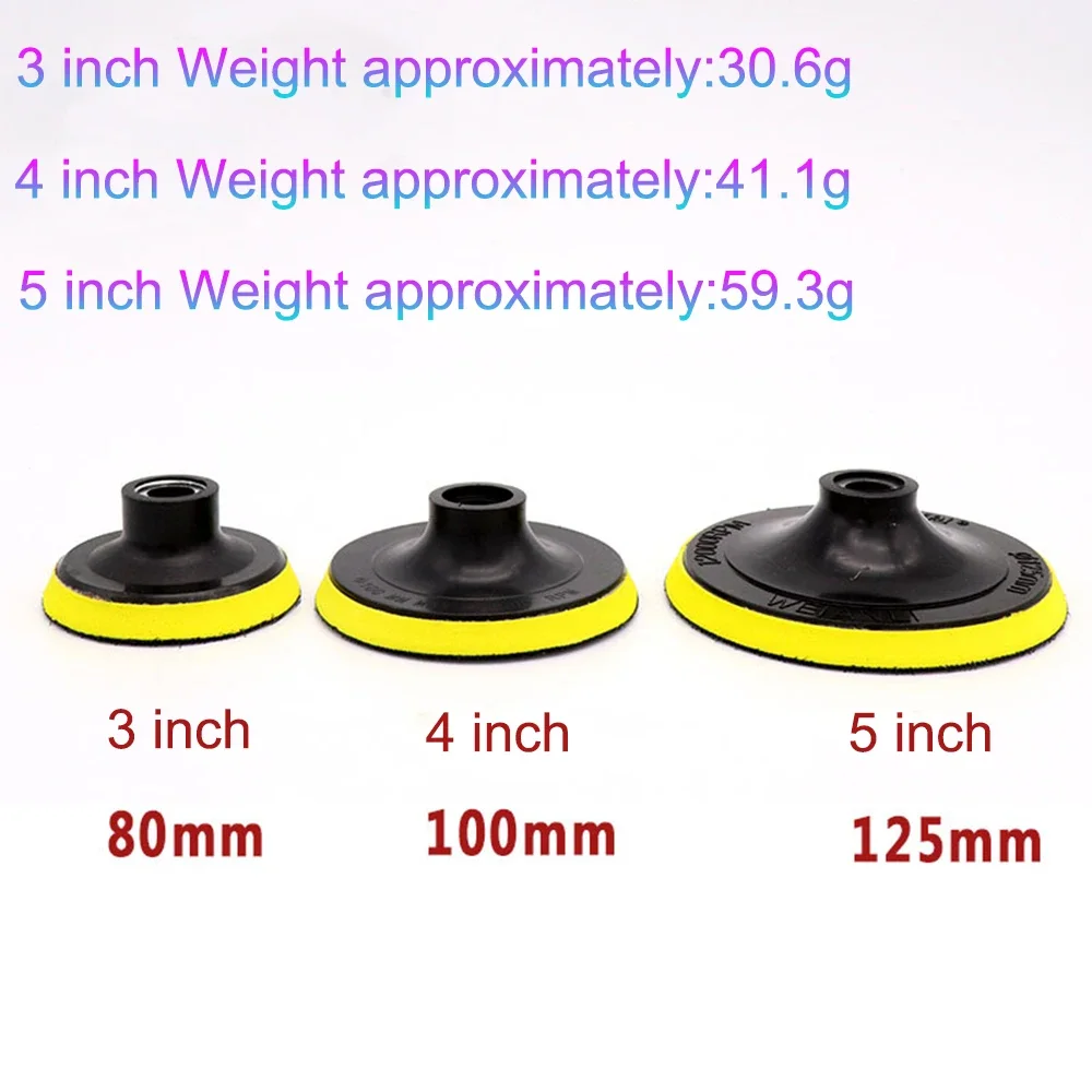 M10 M14 4/5/6/7 Inch Backing Pad Sanding Holder Disc Hook And Loop Polishing Backer Plate Drill Rod for Polisher Grinding Tool
