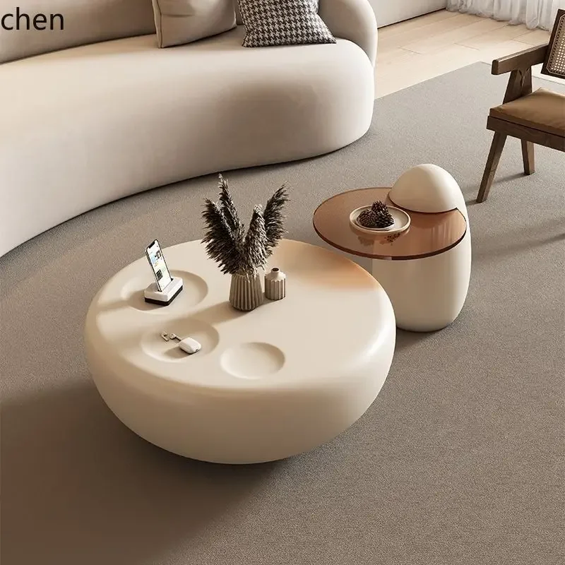 household small apartment coffee table living room cat paw round minimalist high-end minimalist coffee table