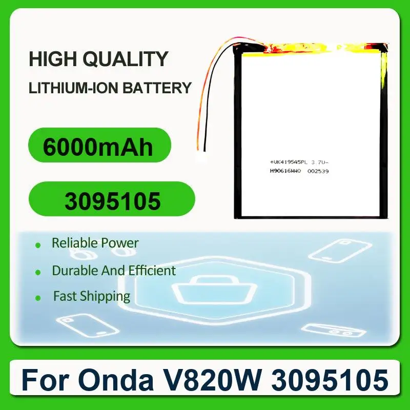 Battery For Onda OBook 11 OBook11 V989 V975I V975W 5-Wire V891w CH OI104 V820W 3095105 V919 3G Air (not Fit ) OI102 OI10 2 5