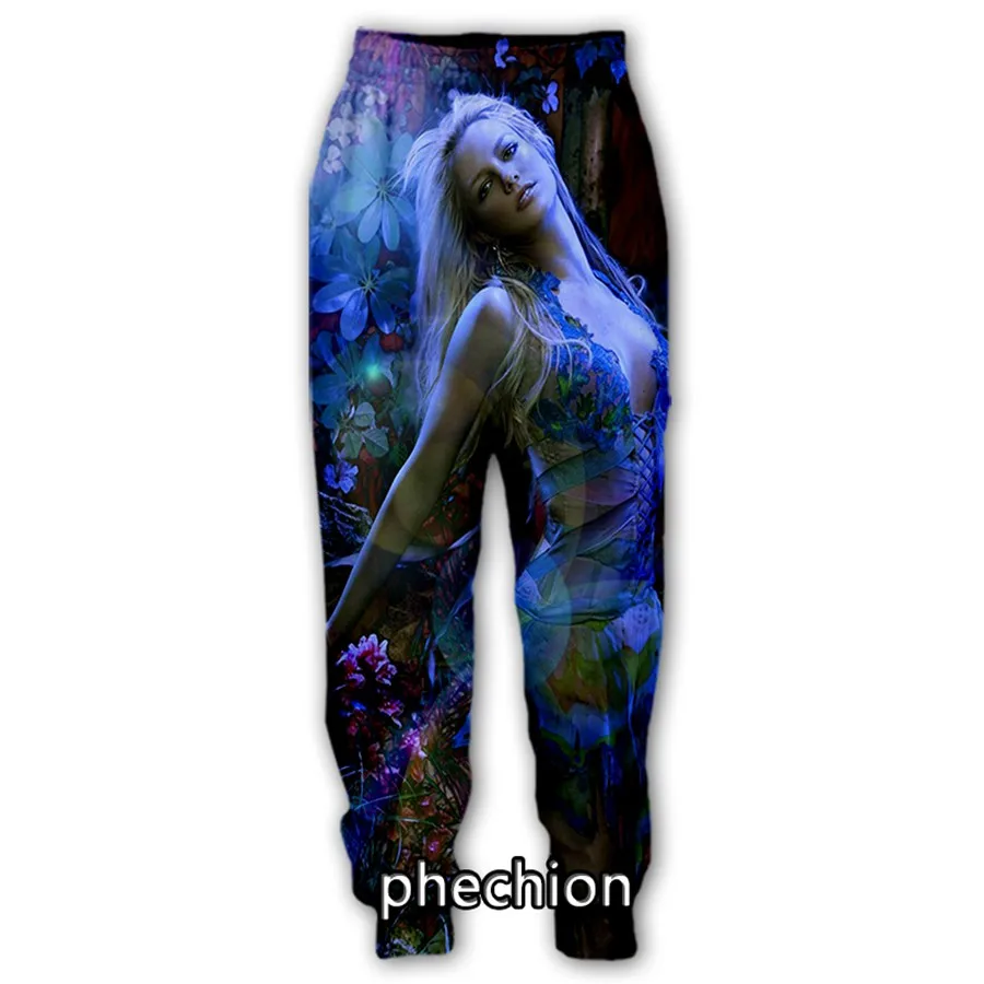 Phechion-Pantalones largos deportivos holgados para hombre y mujer, ropa de calle informal con estampado 3D De Britney ABCD, K183