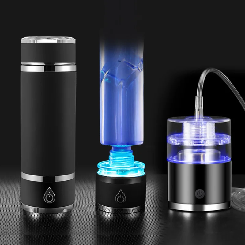 USB rechargeable stainless steel hydrogen water bottle inhaler