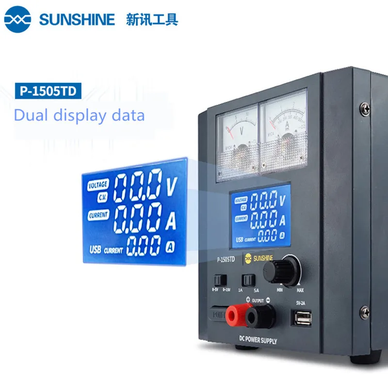 SUNSHINE P-1503TD P-1505TD P-0503C alimentatore portatile regolato per telefono cellulare con protezione da cortocircuito