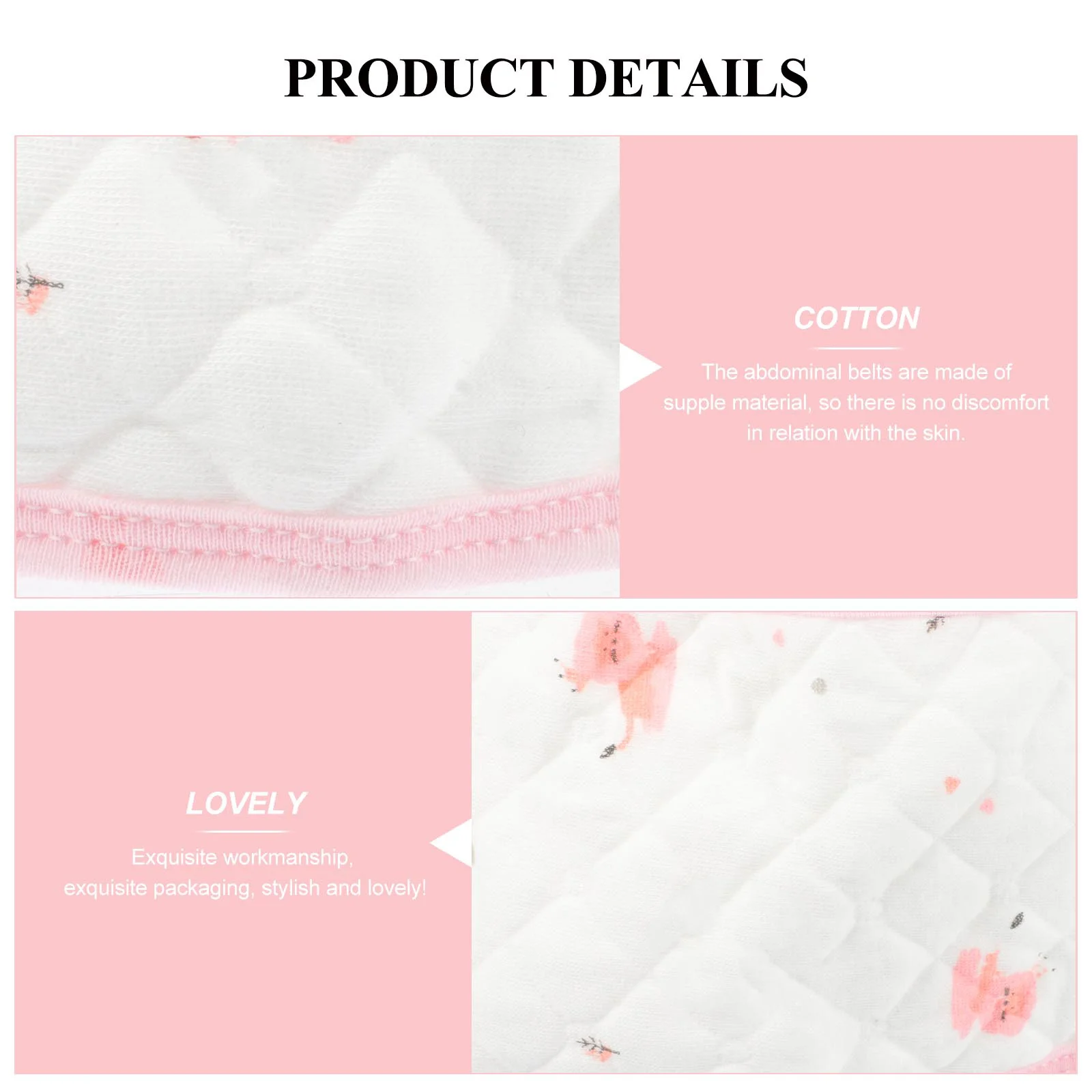 3 قطع من لفافة بطن الرضع، حزام بطن مطبوع رائع لدعم البطن الدافئ، مثالي لغرفة التيار المتردد والاستخدام الليلي #4