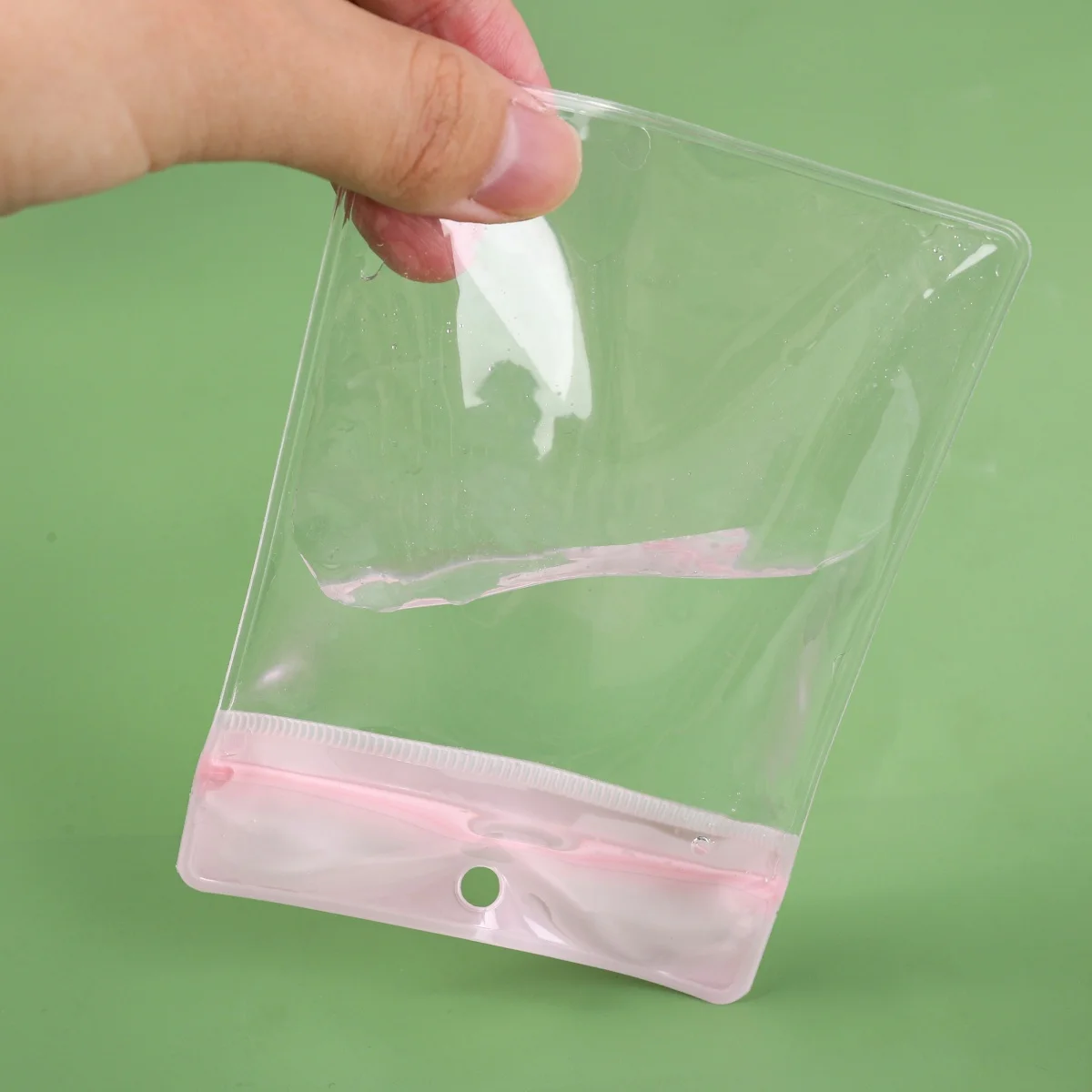 10pcs/lot EVA Transparent Sealing Bags Colorful Clear Plastic Resealable Jewelry Pouch DIY Making Multi Sizes Self Sealing Bags
