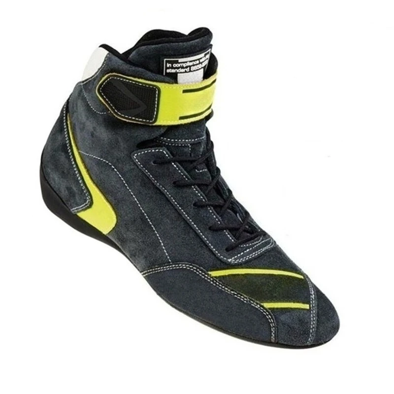 

Off Road Motorcycle Genuine Leather Riding Boots Flame Retardant Non Slip Racing Shoes Karting Fireproof Driver Shoes