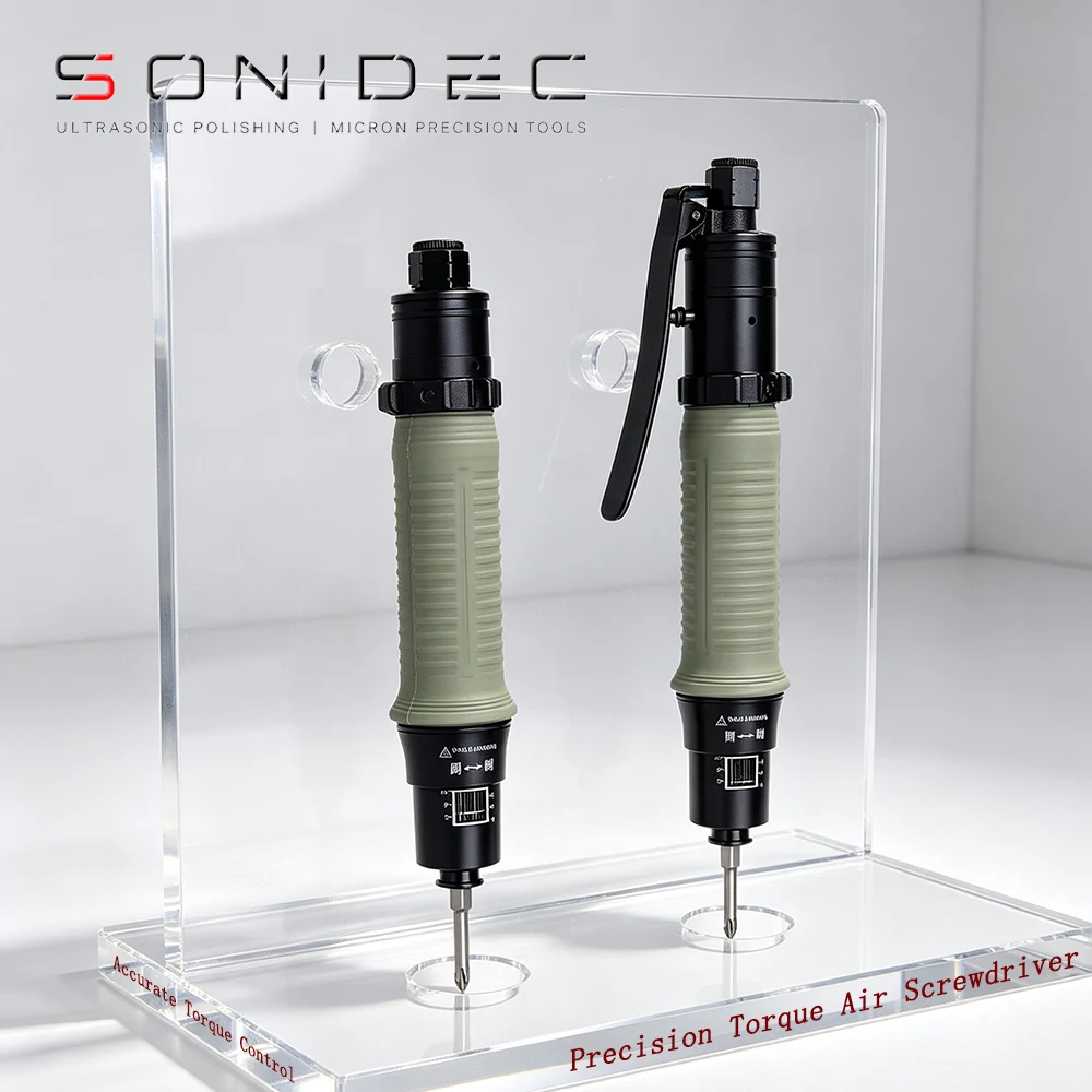 Sonidec Straight Pneumatic Air Screwdriver Mini Handhold Semi-Automatic Clutch Type Reversible Type Industrial Torque Adjustable