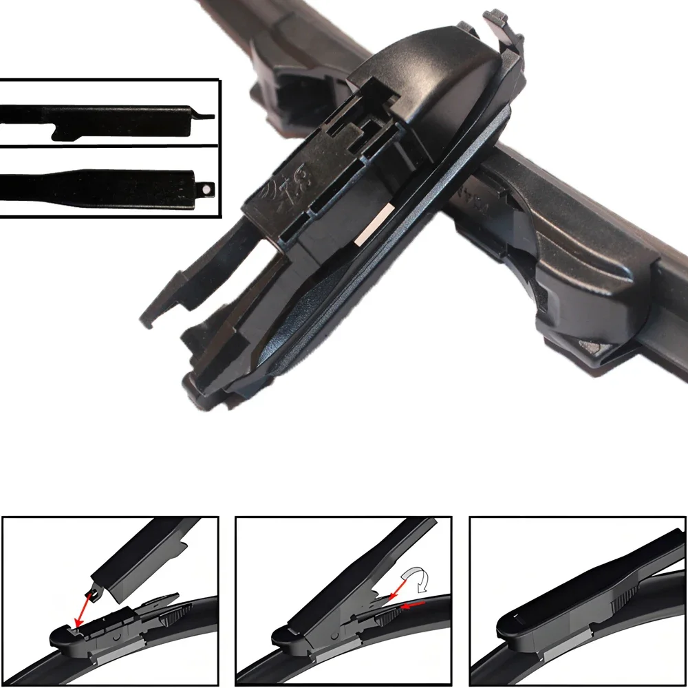 For Jaguar XJ X350 X351 2009~2016 Car Windshield Wiper Blade Front Windscreen Brushes Washer Accessories Window Cleaning Parts view 6