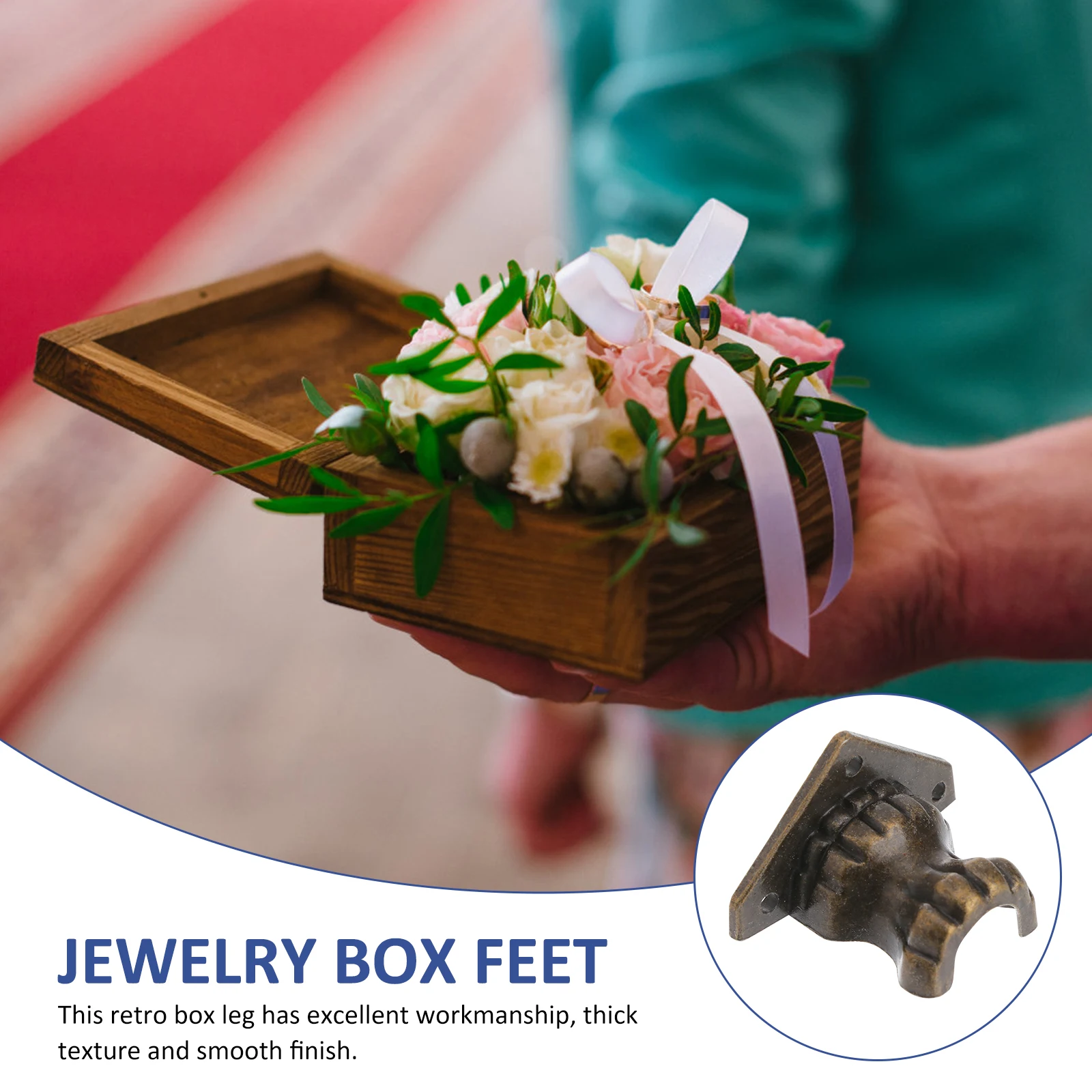 

20pcs Alloy Base Feet Vintage Zinc Corner Protector For Jewelry Box Wooden Case Wine Gift Storage Decorative Legs