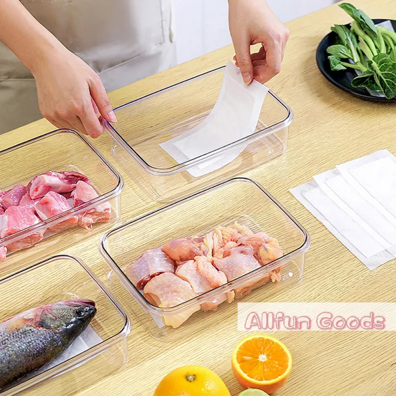 50Pcs Kitchen Rapid Absorbent Pads For Meat Fish Poultry Produce For Keeping Packaging Dry Clean Absorbent Paper Kitchen Tool