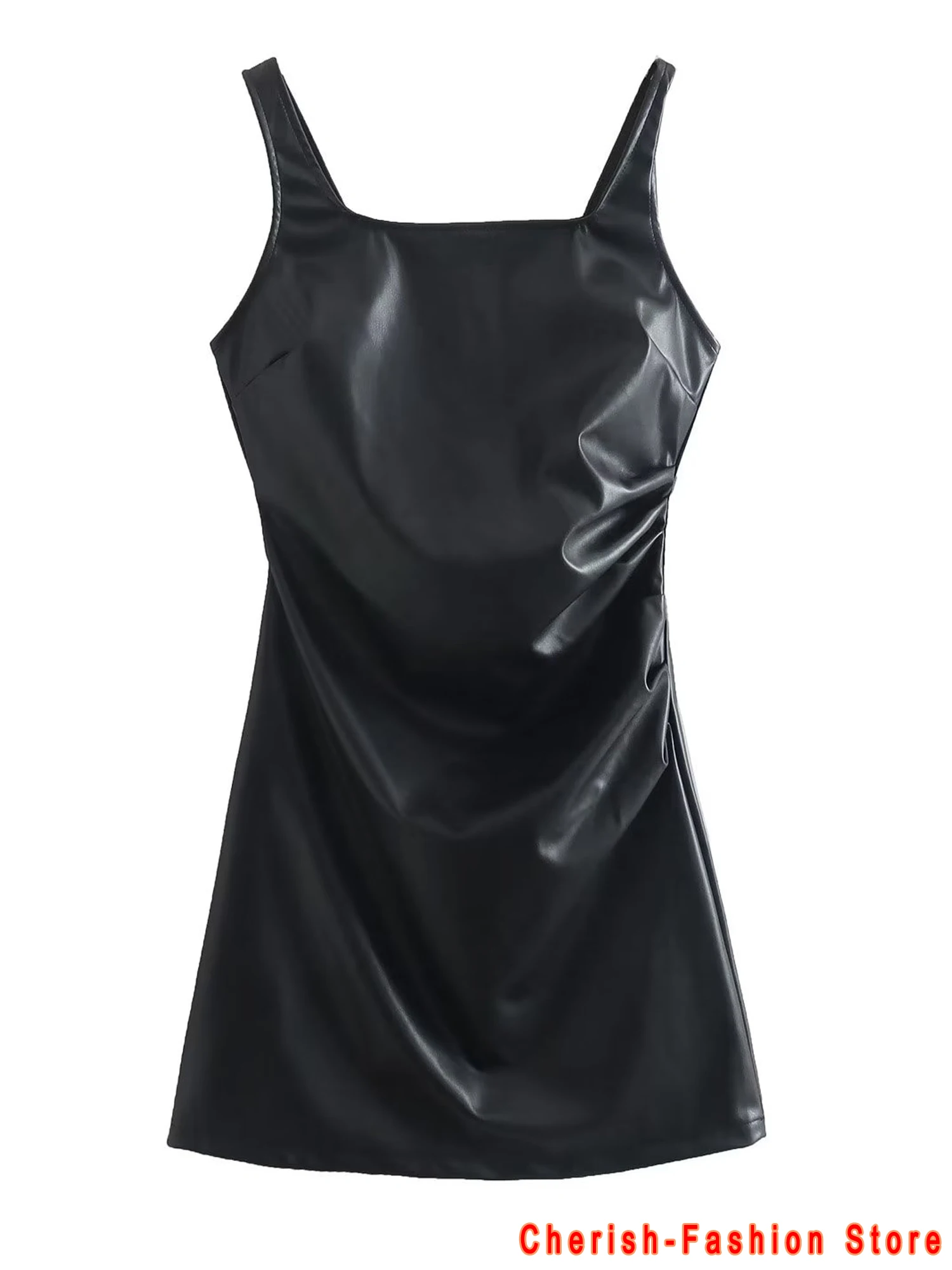 Vrouwen Gewaad Femme Zomer Effen Kleur Club Lederen Potlood Jurken Pu Solid Tank Jurken Mouwloze Slanke Heupen Mini Jurk Voor dames