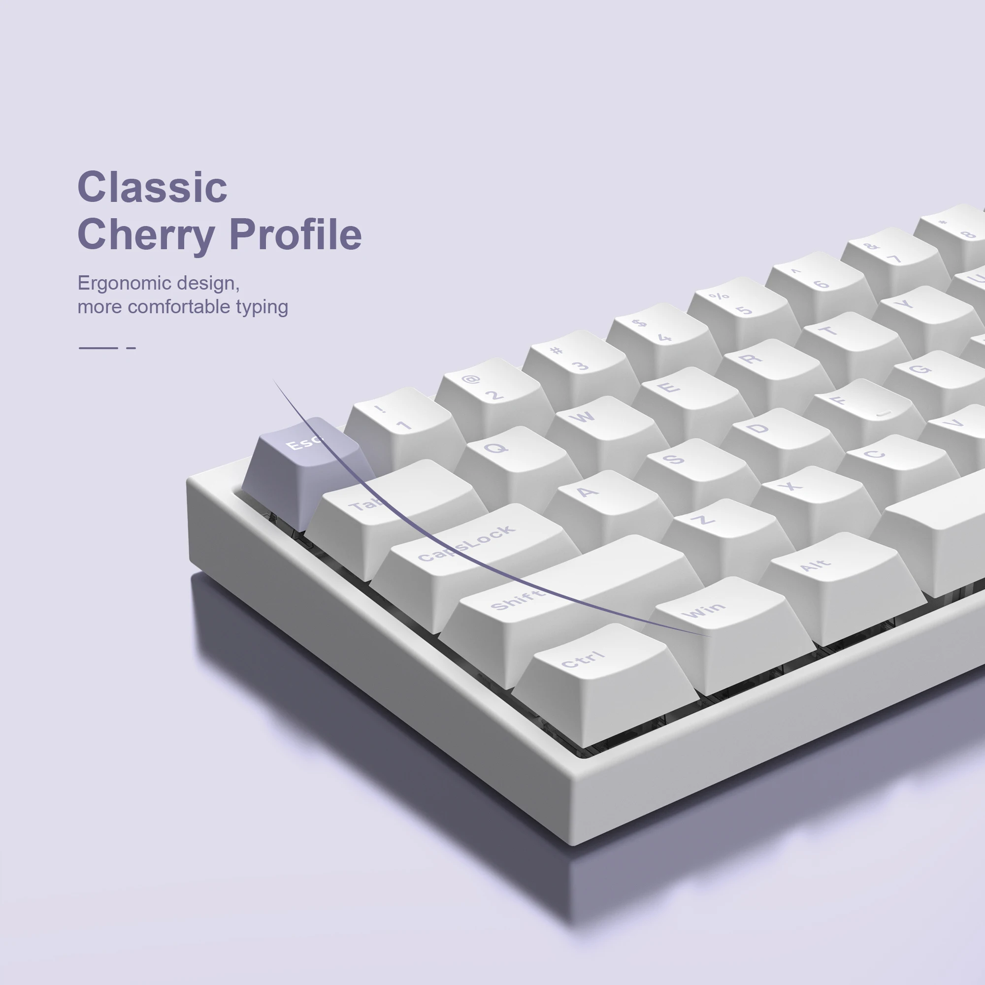 168-Key White Purple PBT Keycap Set