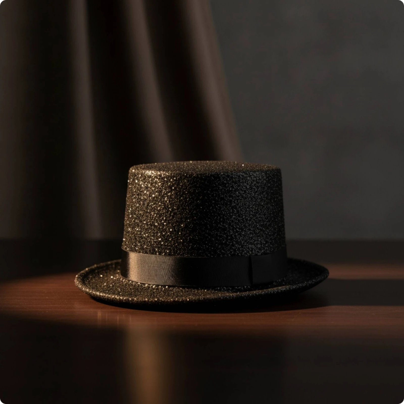 Glitter Top Hat Eye-Catching Top Hat with Band Classic Comfortable for Performers, Costume Parties, Stage Performances